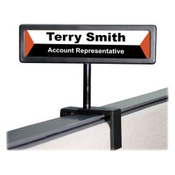Image for Advantus Cubicle People Pointer Sign with Transparent Cover, Plastic, Black from School Specialty