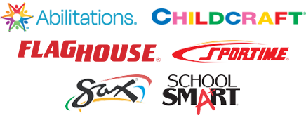 Abilitations, Childcraft, FlagHouse, Sportime, Sax, and School Smart