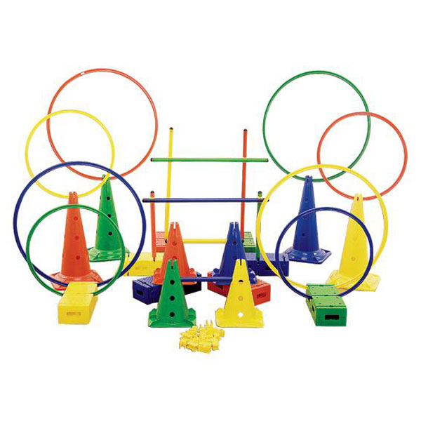 obstacle course sack race set