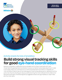 Cover of the Eye-Hand Coordination activity book.