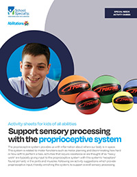 Cover of the Propioceptive System activity book.