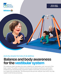 Cover of the Vestibular System activity book.