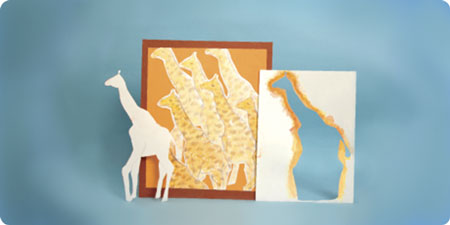 Animals, Animals  Stenciled Watercolors