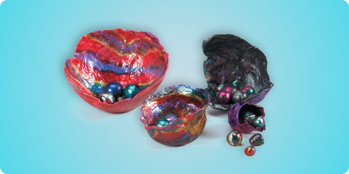 Chihuly-Inspired Nested Bowls and Marbles