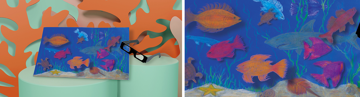 Under the Sea in 3-D: Art That Responds to 3-D Glasses